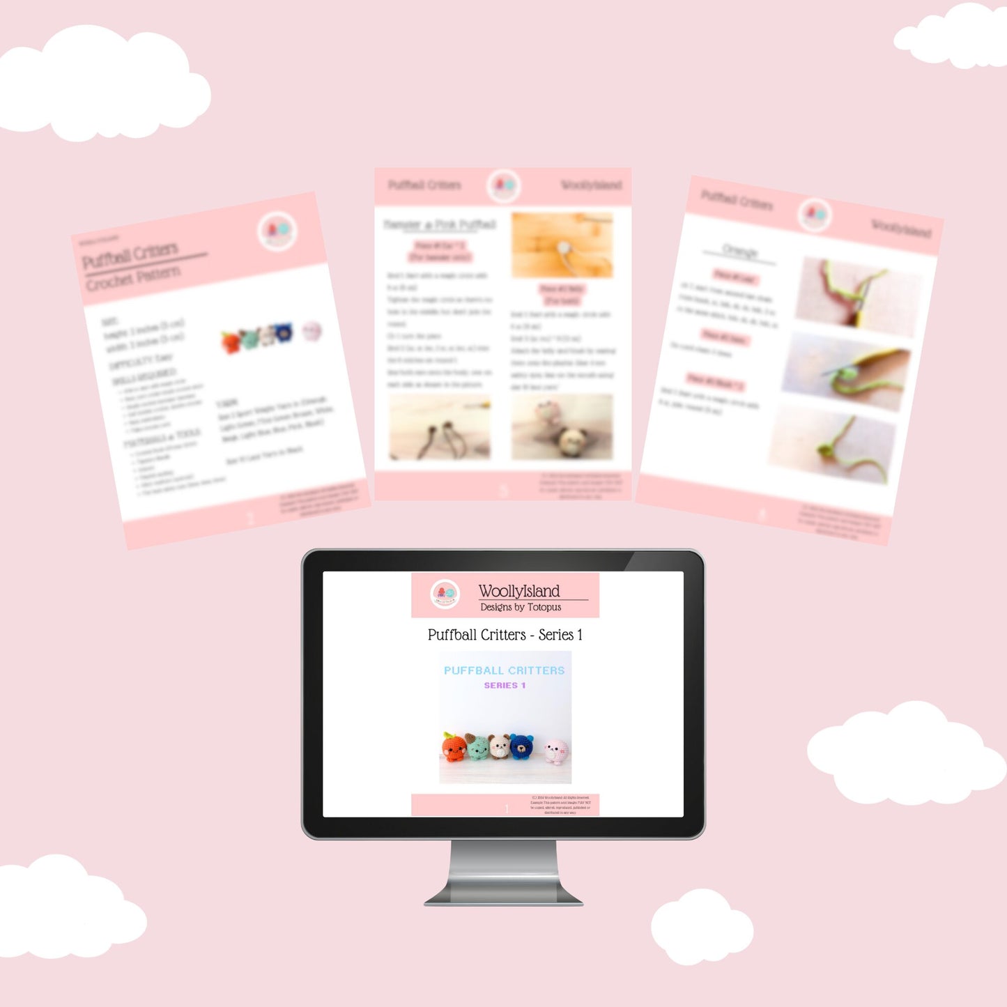 Crochet Puffball Critters Amigurumi Pattern: Mini Crochet Project (PDF)