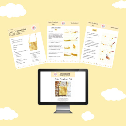 Crochet Daisy Crossbody Bag Pattern: Spring Floral Purse DIY (PDF Pattern)