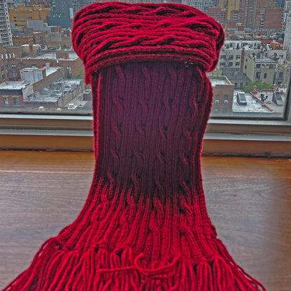 Reversible Cable Scarf Knitting Pattern – Easy Beginner Knit (PDF Pattern)