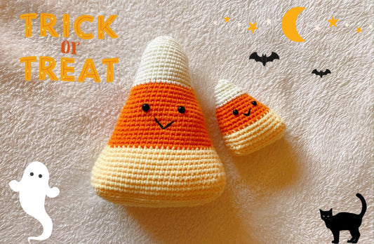 Big Halloween Candy Corn Crochet Pattern: Amigurumi Decoration (PDF)