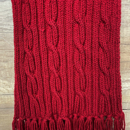 Reversible Cable Scarf Knitting Pattern – Easy Beginner Knit (PDF Pattern)