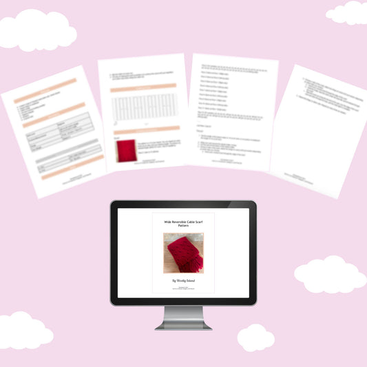 Reversible Cable Scarf Knitting Pattern – Easy Beginner Knit (PDF Pattern)