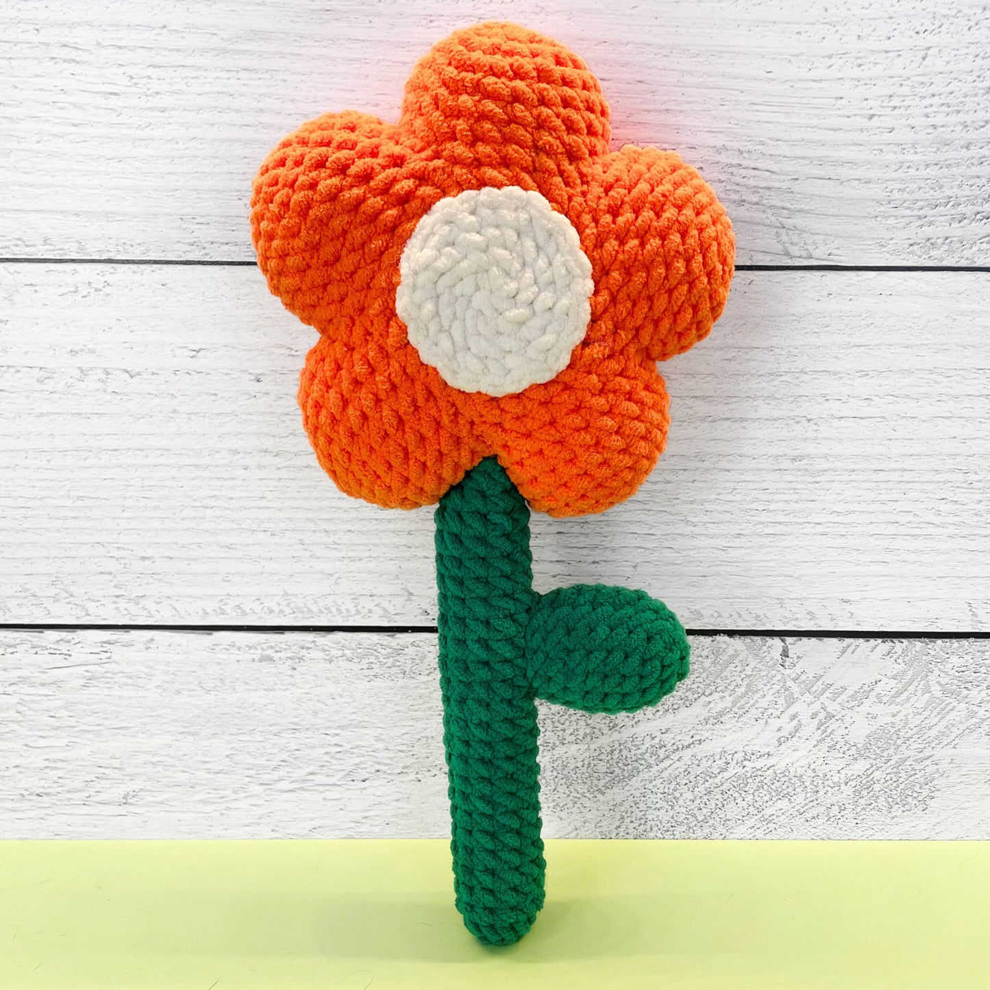 Crochet Fluffy Flower Plushie Pattern: Amigurumi Home Decor (PDF)
