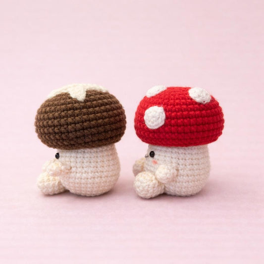 Kawaii Mushroom Crochet Pattern | Amigurumi Desk Pet | Toadstool (PDF Pattern)